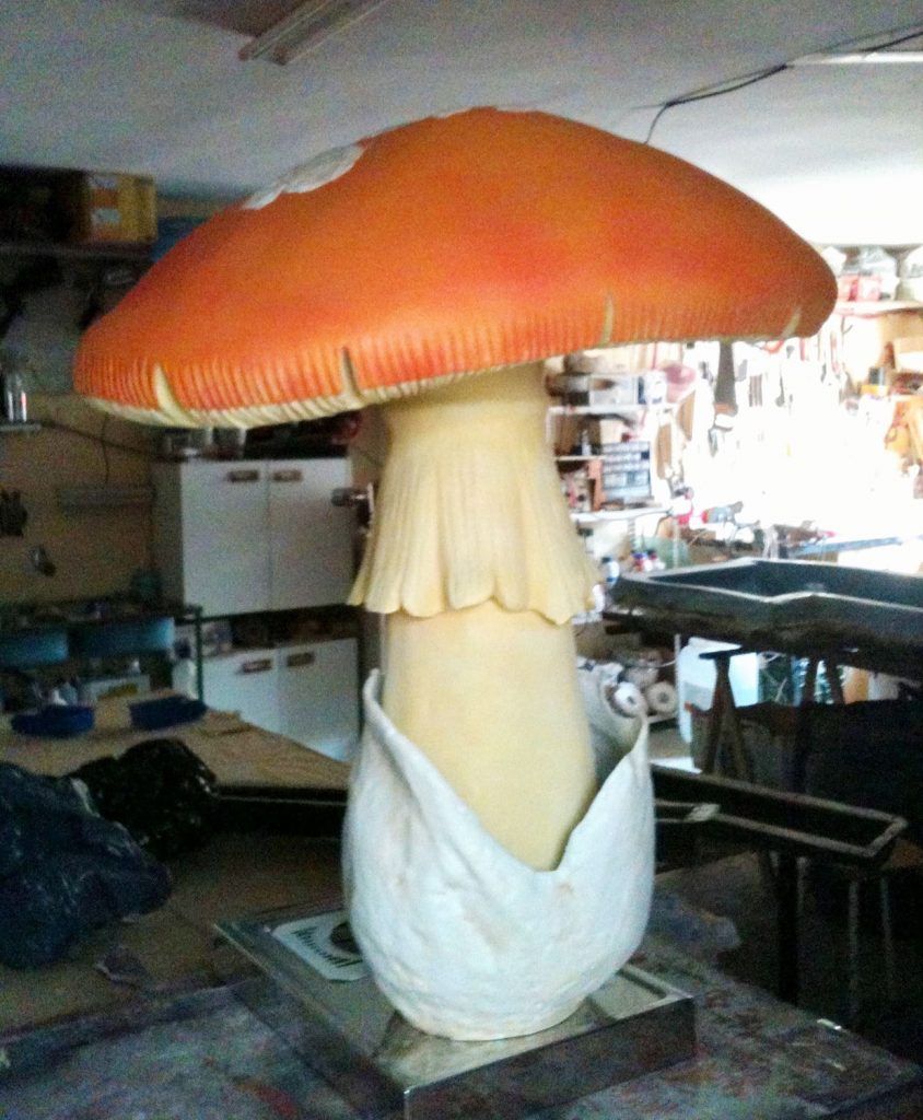 ficticio de seta amanita caesarea para revestimiento de grifo de carveza fibra de vidrio 3