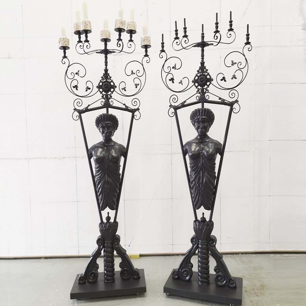 escultura poliespan endurecido poliester fibra vidrio candelabros metal para musical tributo el fantasma de la opera 1