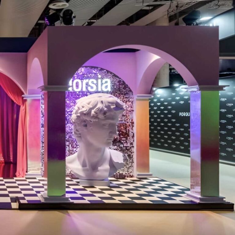 escultura porexpan gran formato cabeza david miguel angel stand dorsia 1